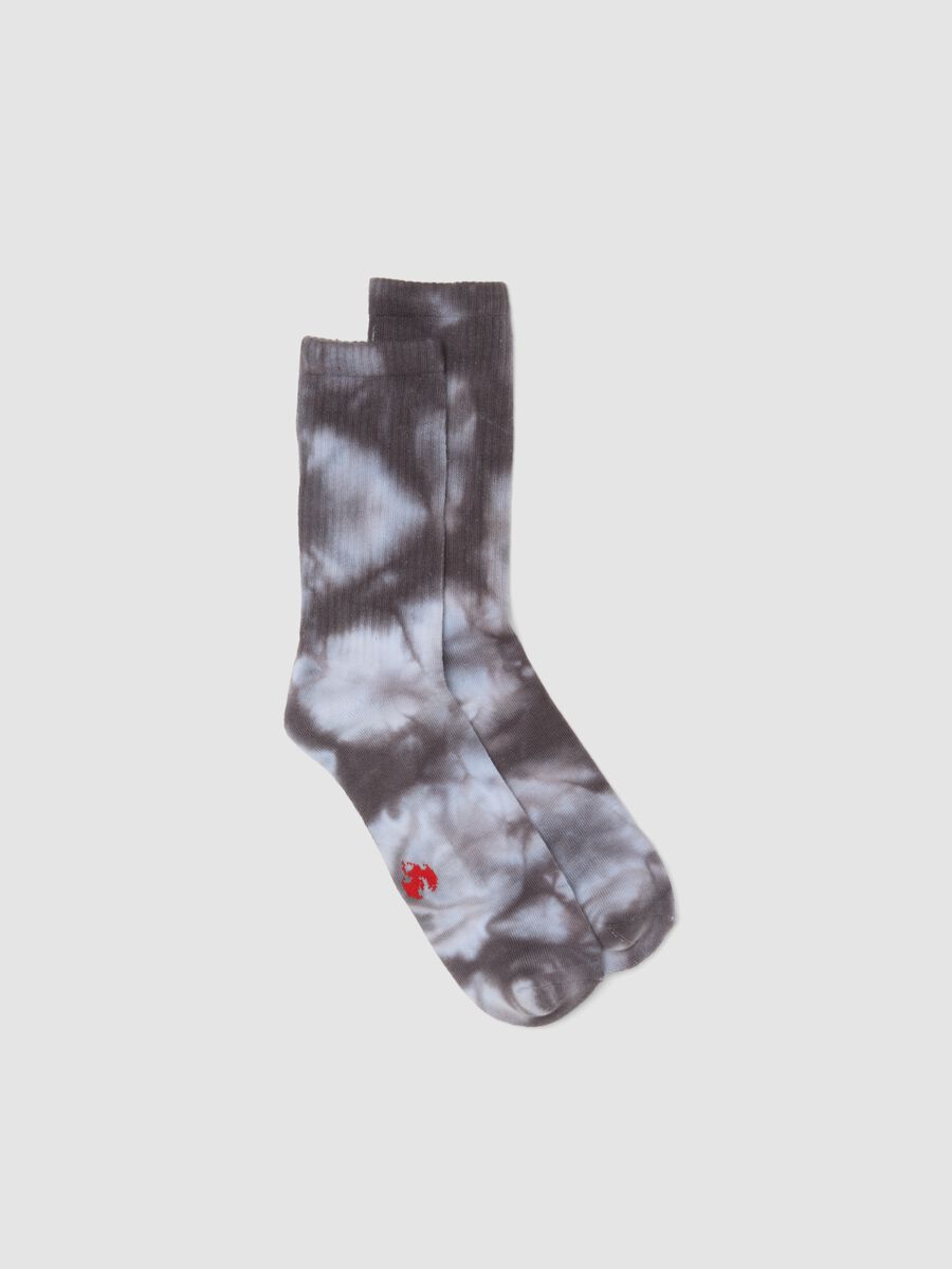 Grey stretch-cotton sports socks_0