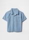 Children's short-sleeve denim shirt_1