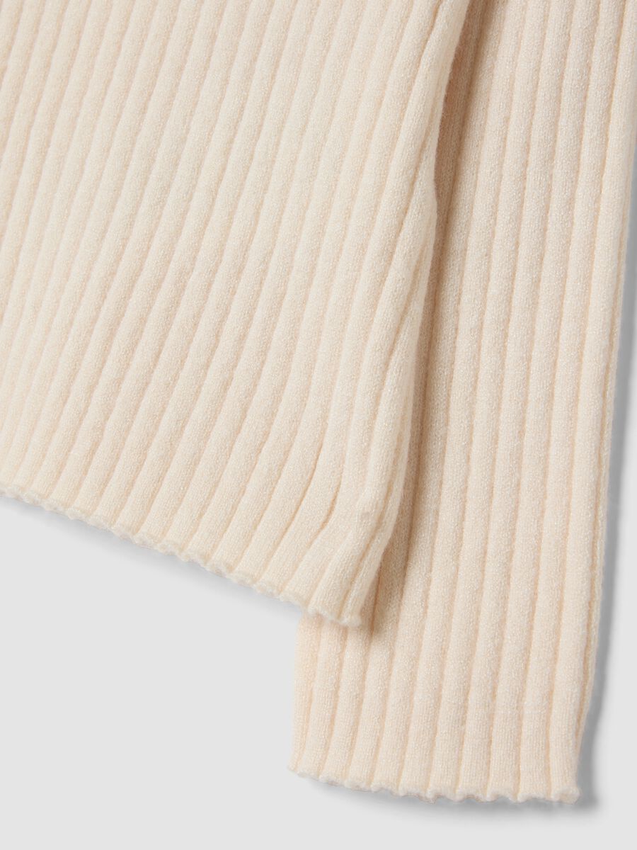 White ribbed viscose-blend crew-neck top_3
