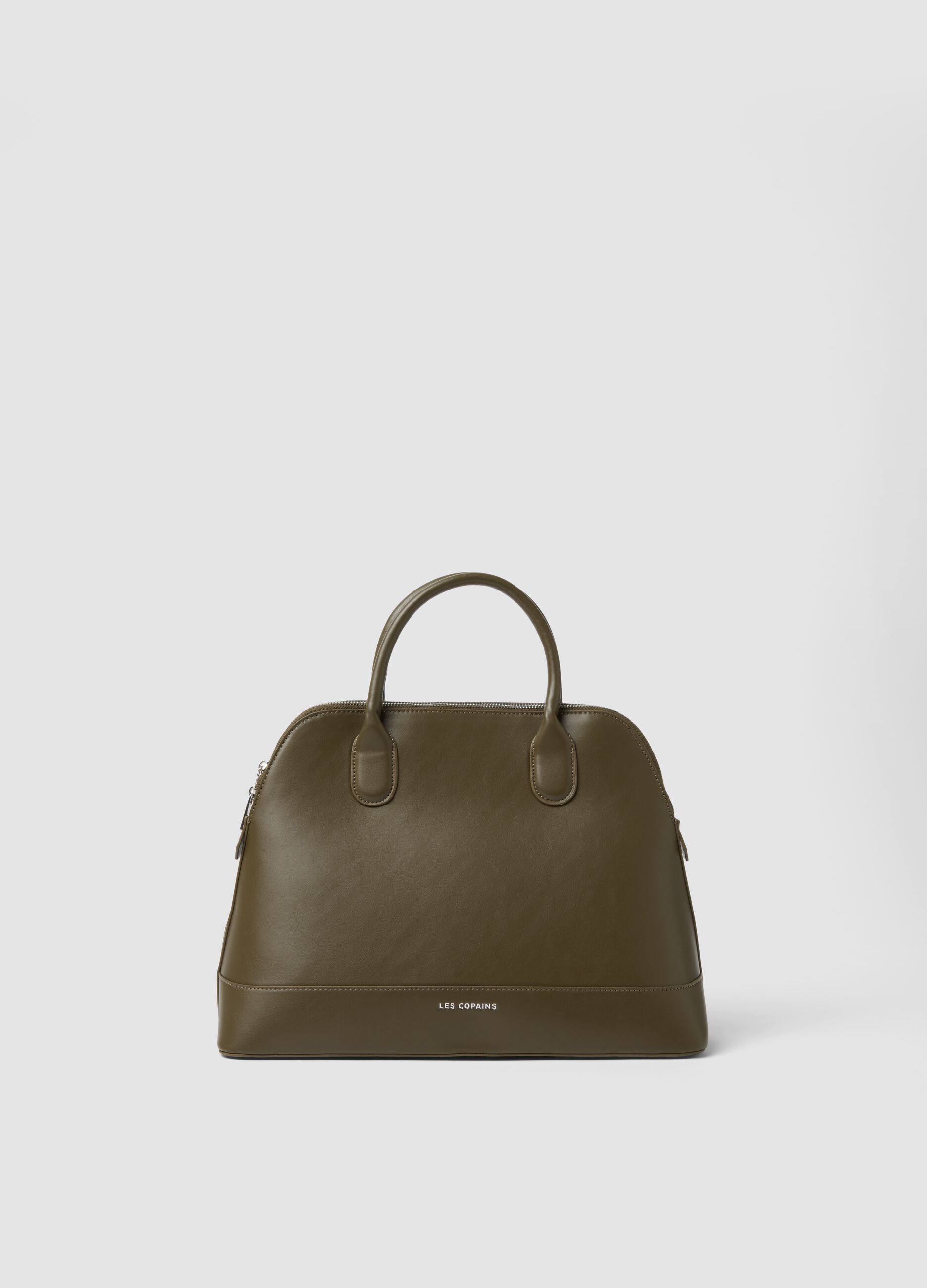 Green bag with zip closure