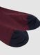 Burgundy red short socks in stretch cotton_1