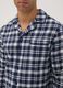 White and blue organic cotton flannel pyjamas, regular fit_2
