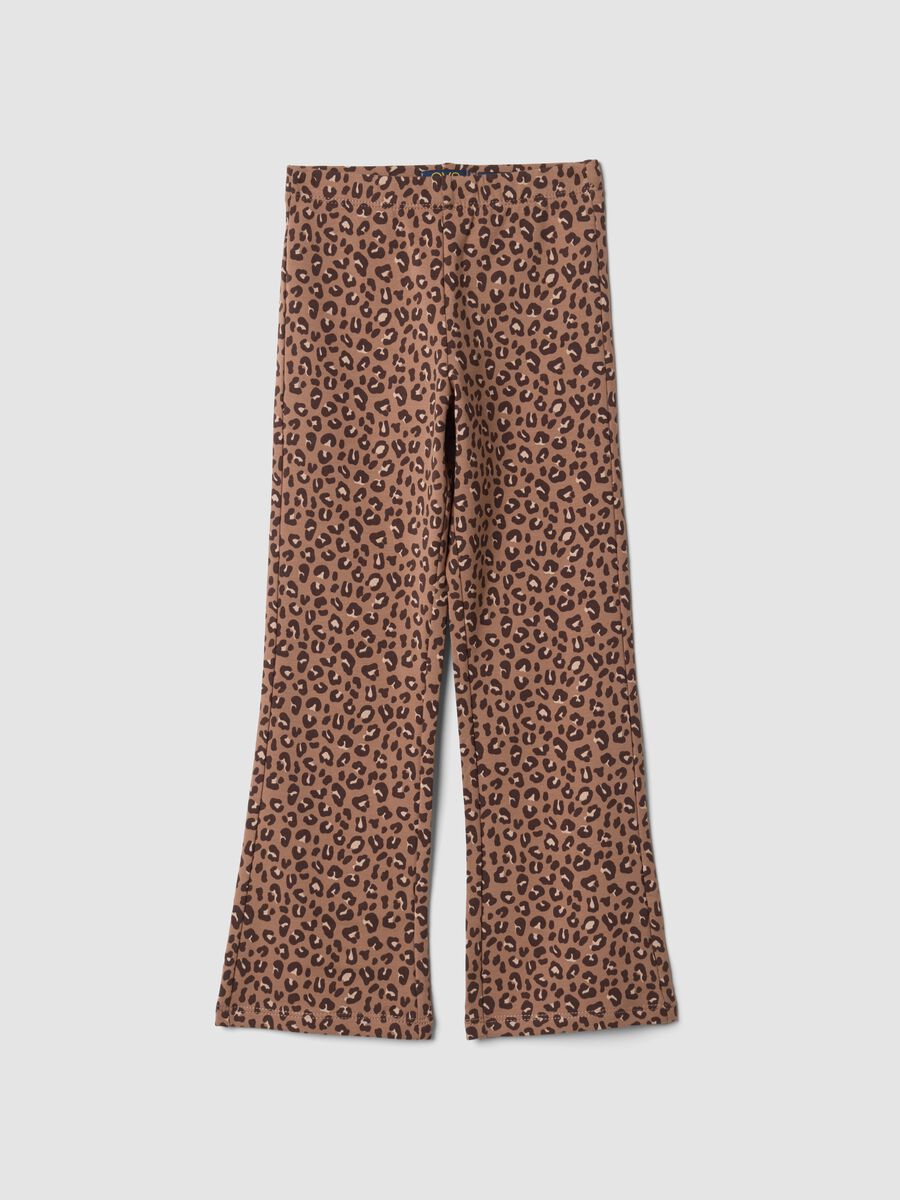 Brown organic stretch cotton leggings_0