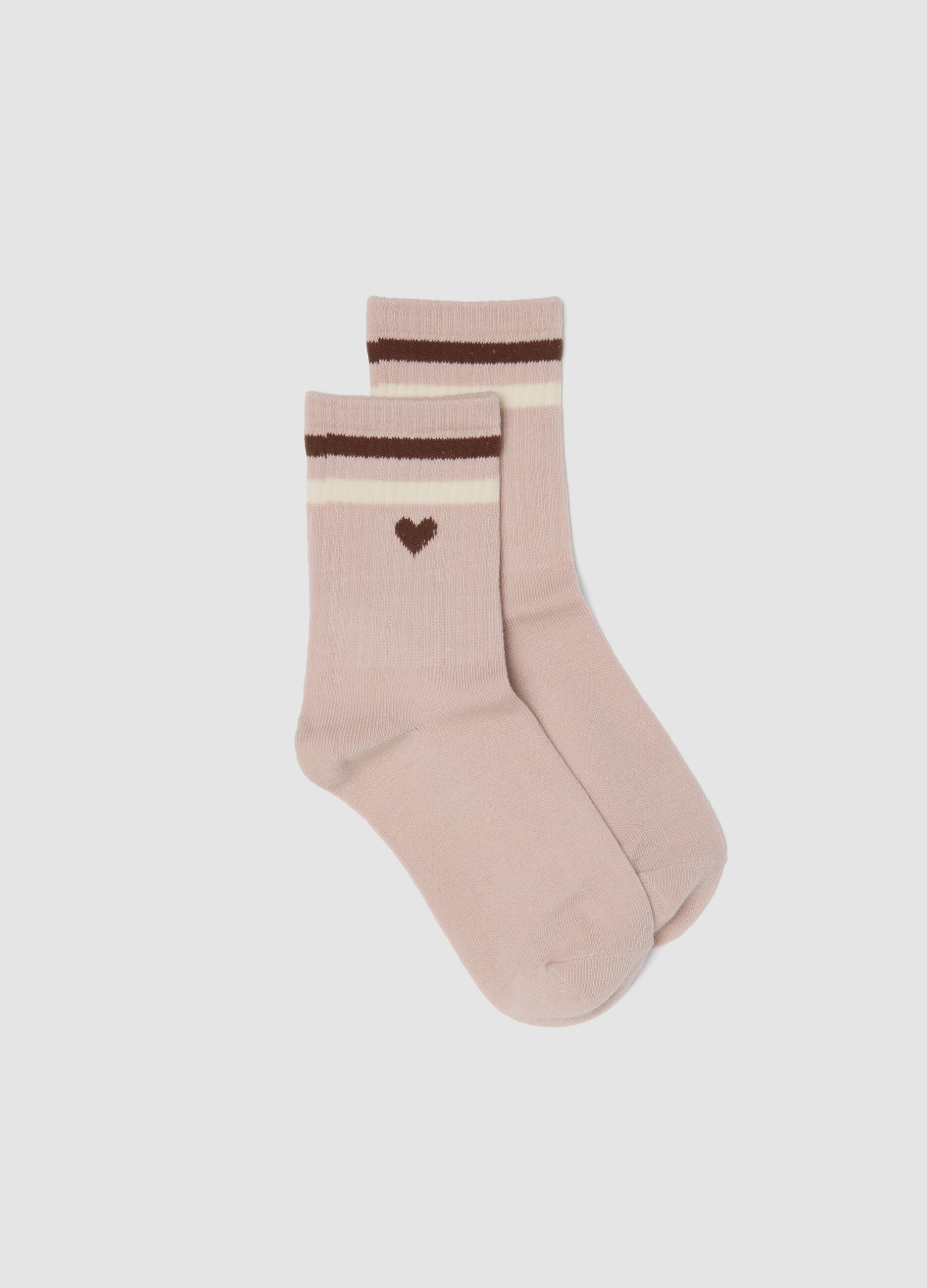 Calzini rosa in cotone organico elasticizzato