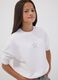 White oversized pure cotton sweatshirt with stars for girls_0