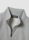 Grey cotton-blend sweatshirt with crew neck and zip, regular fit_1