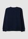 Blue pure cotton crew-neck sweatshirt with print_2