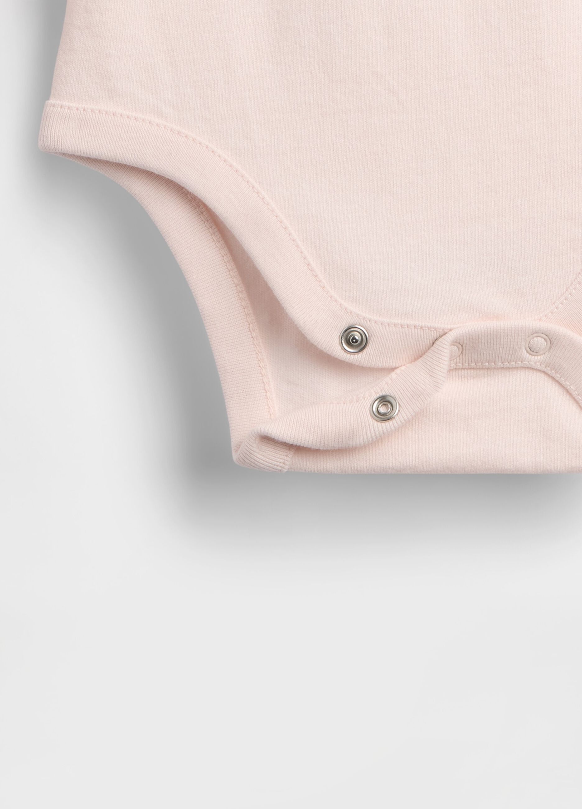Pink cotton bodysuit for unisex newborns