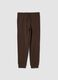Brown jogger trousers in pure organic cotton_0