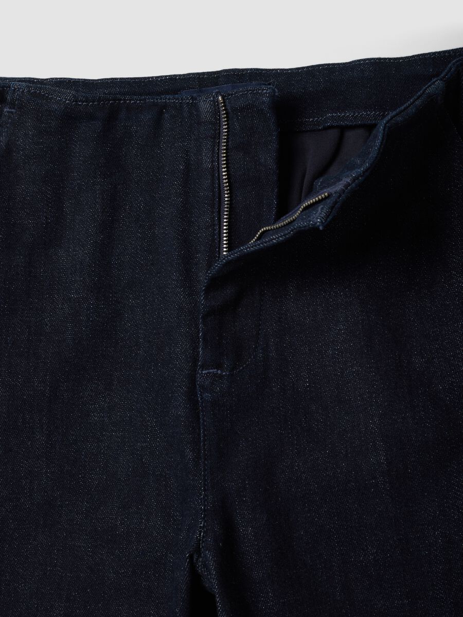Jeans blu in cotone elasticizzato straight fit_1