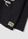 Black pure cotton T-shirt with Astro Bot print, relaxed fit_2