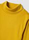 T-shirt gialla dolcevita in puro cotone organico_2