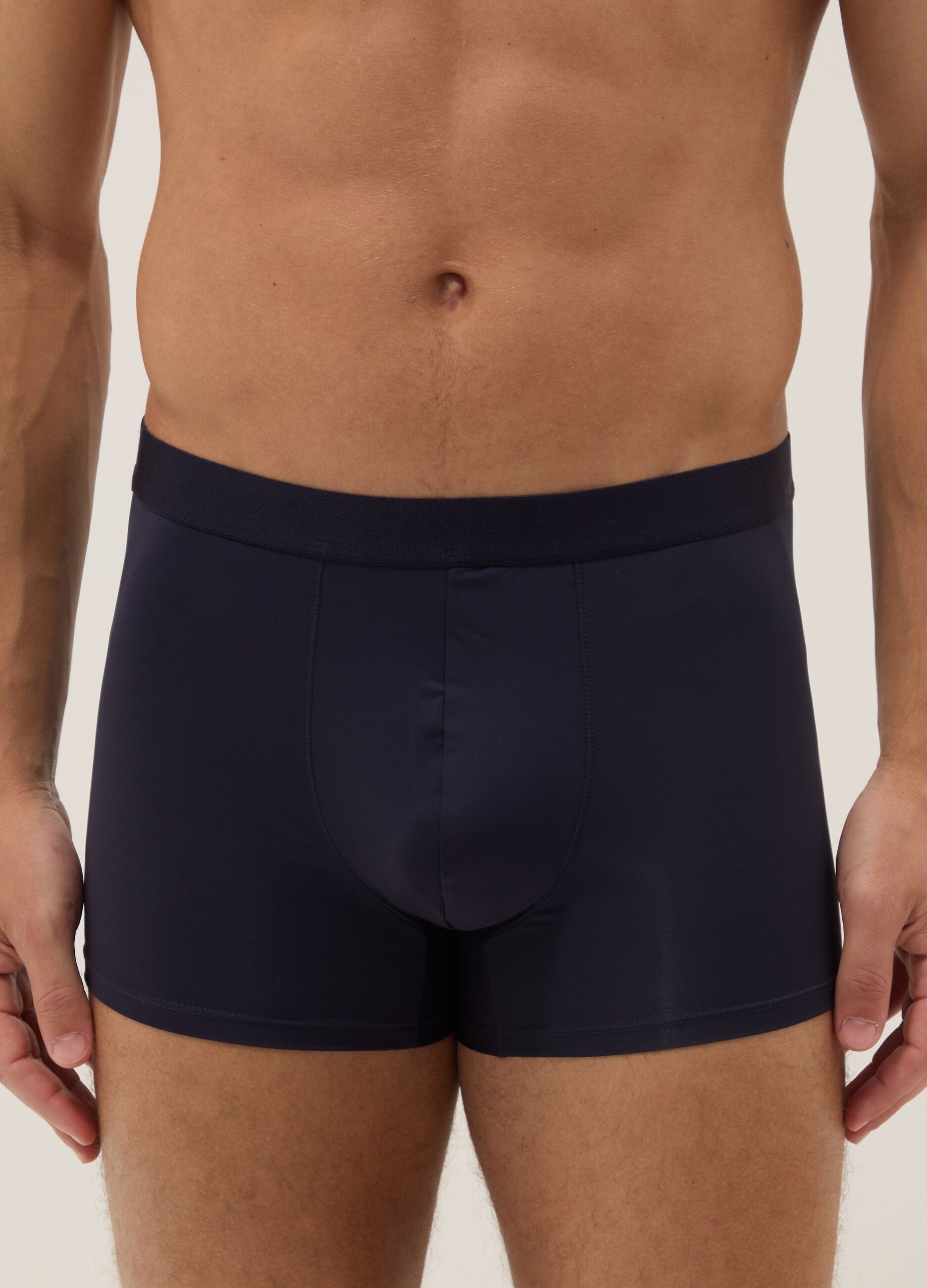 Three-pack of blue stretch-fabric boxer shorts, regular fit
