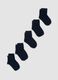 Pack of five blue short socks in organic stretch cotton_0