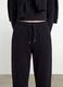 Black regular-fit jogger trousers in 100% organic cotton for girls_2