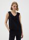 Black oversized pure viscose blouse_0