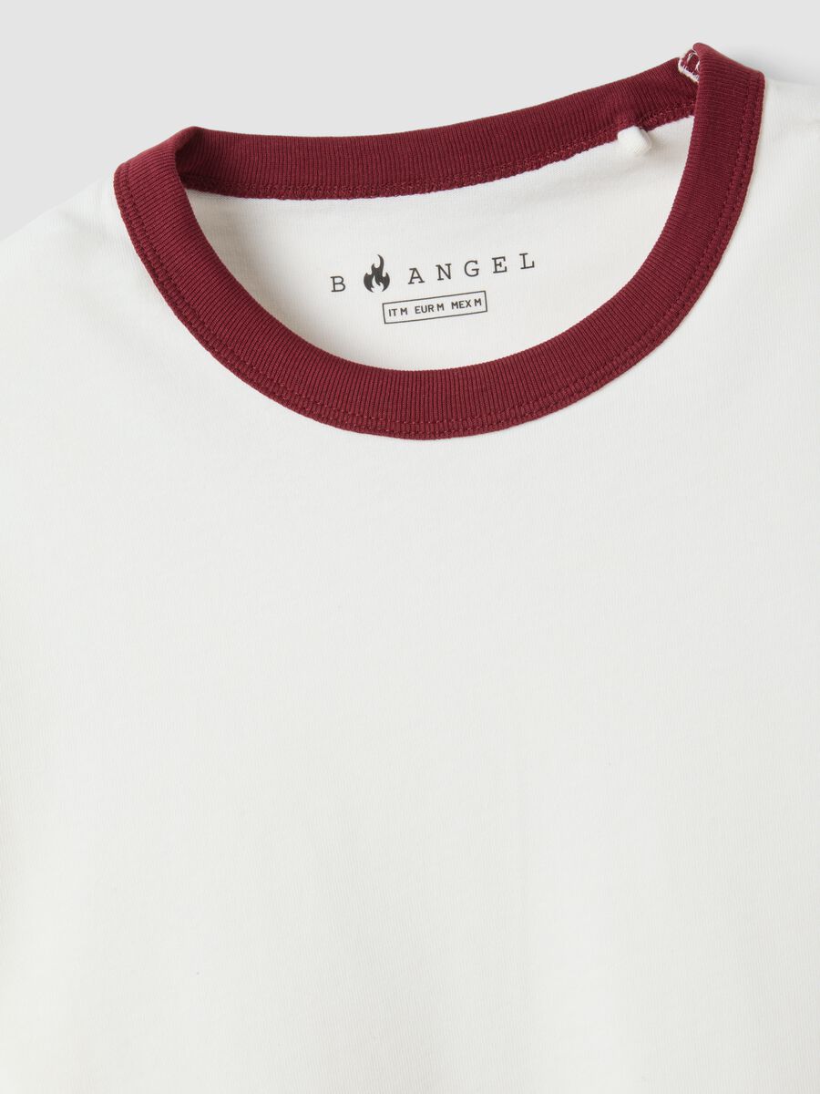 White pure cotton fitted crew-neck T-shirt_5
