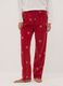 White fleece crew-neck regular-fit printed pyjamas_2
