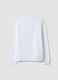 White pure cotton crew-neck sweatshirt with print_1