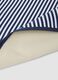 Blue striped throw with handle_1