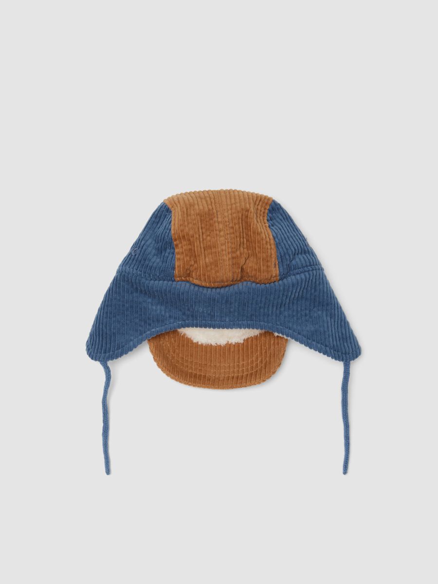 Multicolour pure cotton hat with ear flaps_2