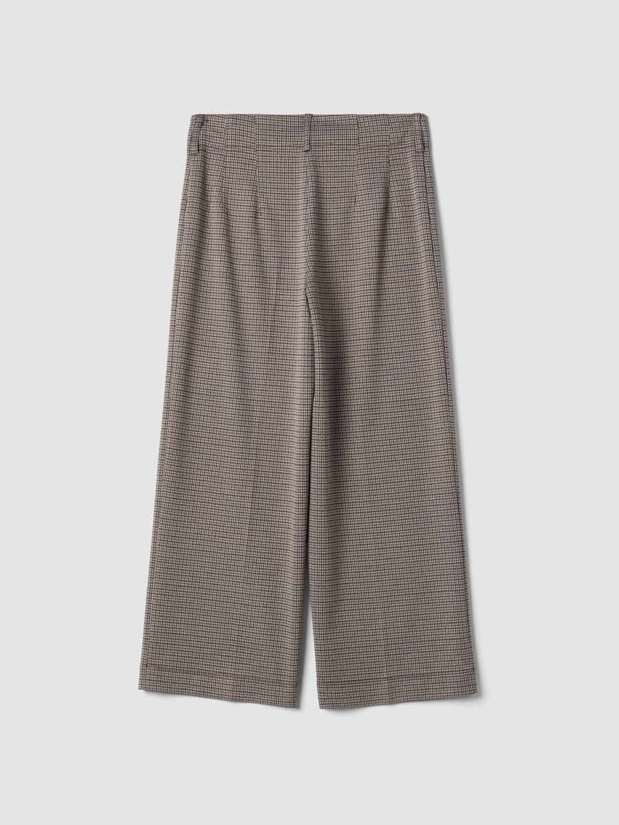Pantaloni culotte beige in viscosa elasticizzata_6