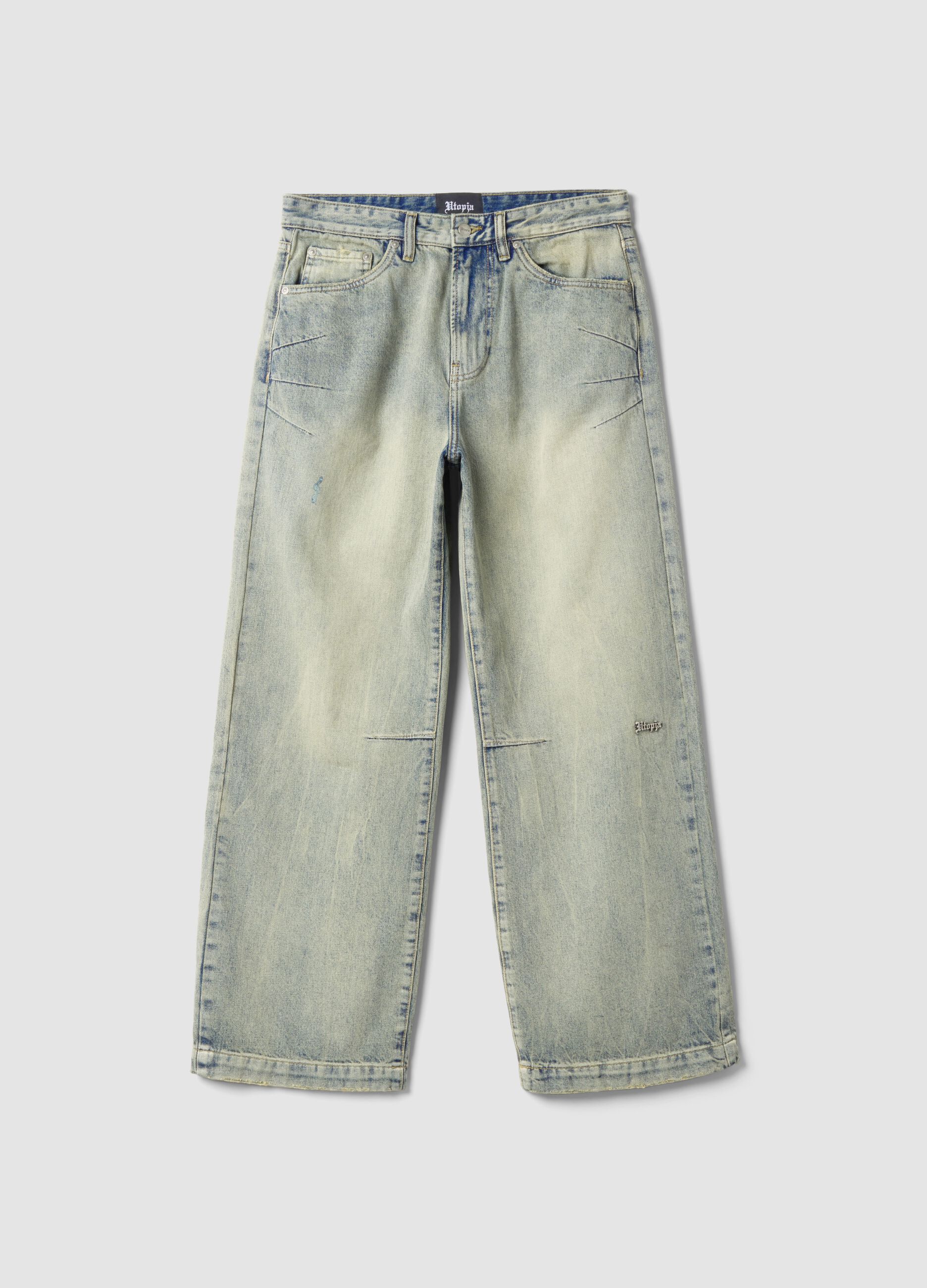 Wide Leg Denim Vintage Light Blue