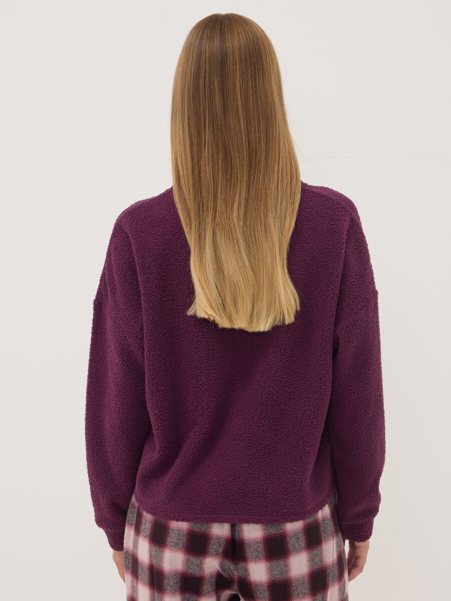 Purple stretch crew-neck pyjamas_3