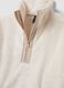White half-zip pyjama sweatshirt, regular fit_1
