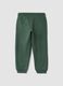 Pantaloni jogger verdi in puro cotone organico relaxed fit_1