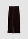 Pantaloni formali marroni in misto cotone regular fit_0