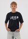 تيشيرت أسود قطني 100% بأكمام قصيرة مع كتابة Jeep_0