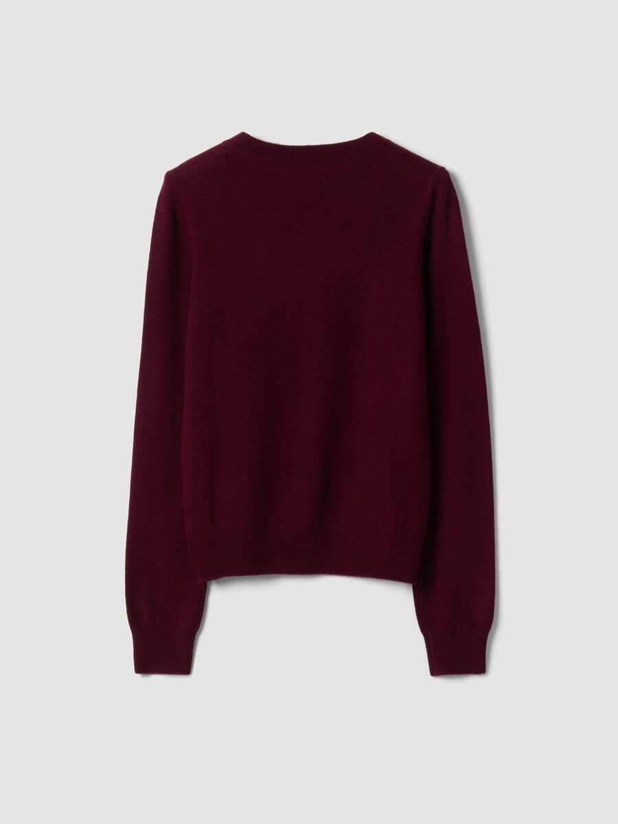 Maglia rossa in pura lana a girocollo_2