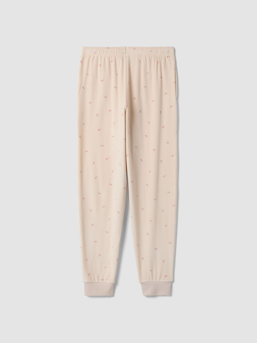 Beige stretch-fabric pyjama trousers_2