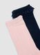 Tripack di calze lunghe rosa in cotone organico elasticizzato_2