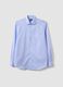 Light blue striped pure cotton shirt with classic collar, regular fit_4