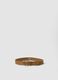 Brown belt with round metal buckle_0