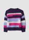Maglia viola a righe girocollo regular fit_2