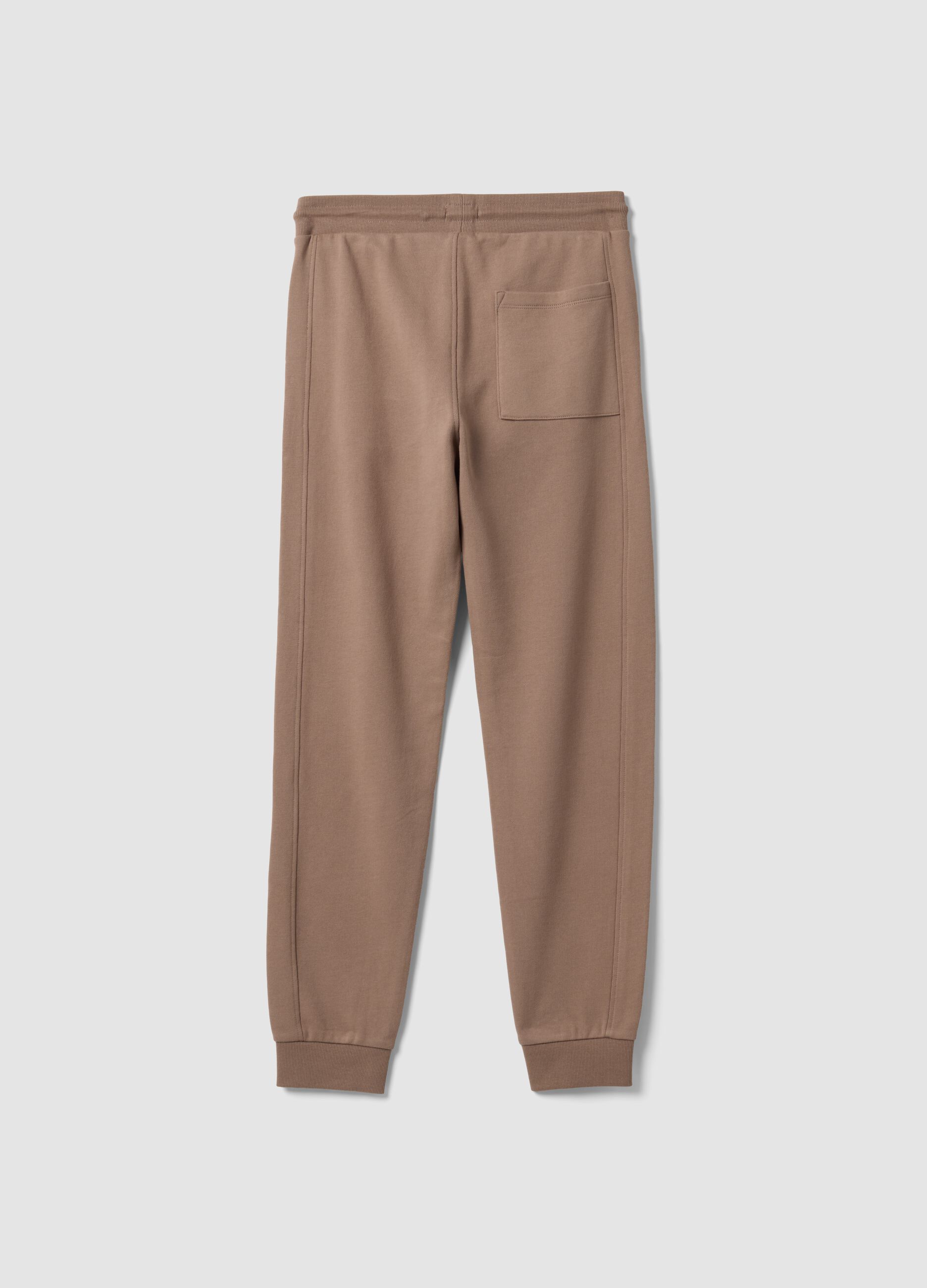 Beige organic cotton joggers