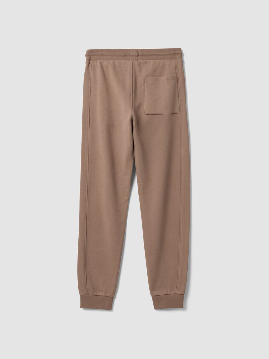 Beige organic cotton jogger trousers_6