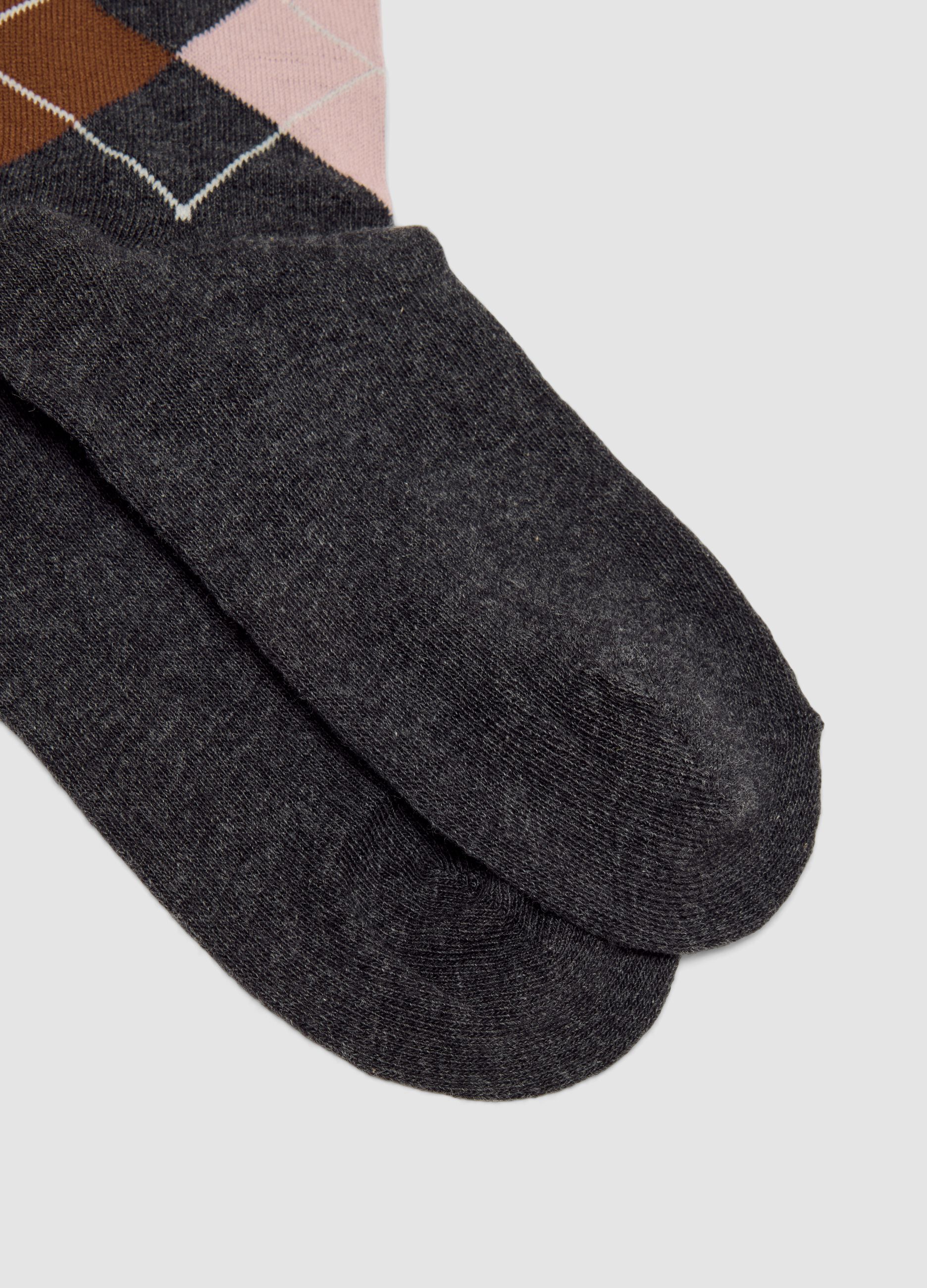 Calze lunghe grigie in cotone organico elasticizzato