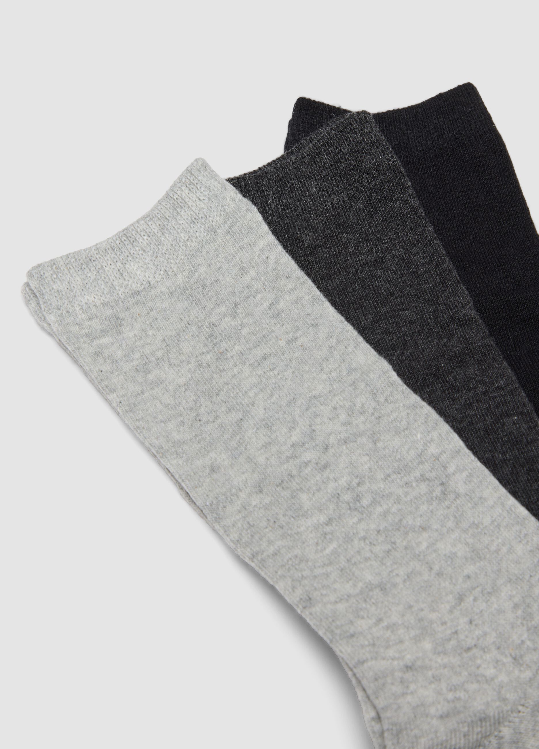 Multipack of five multicolour long socks in stretch organic cotton
