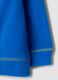 Felpa azzurra con girocollo e zip in pile regular fit_3