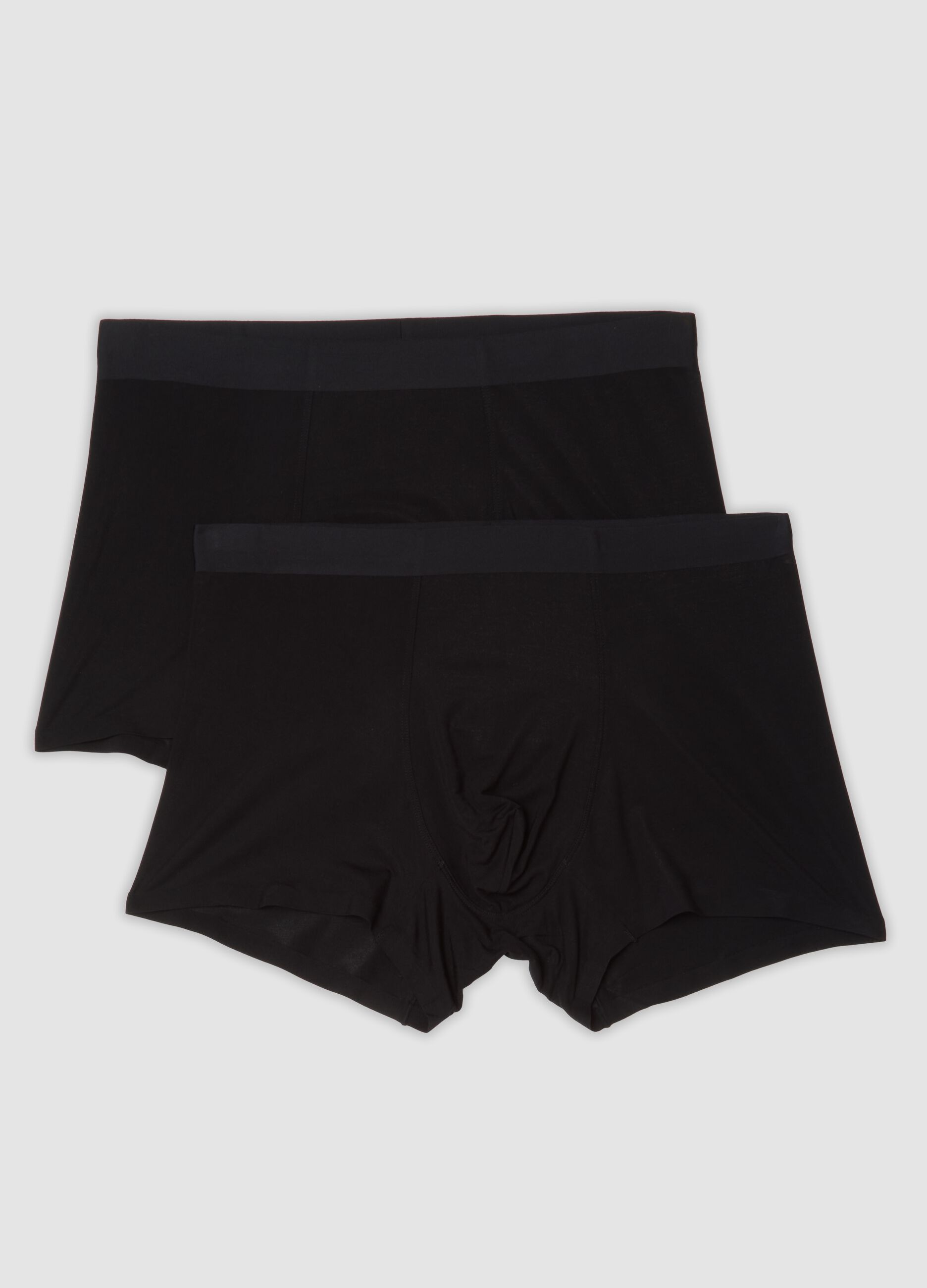2-pack of black stretch modal boxer shorts