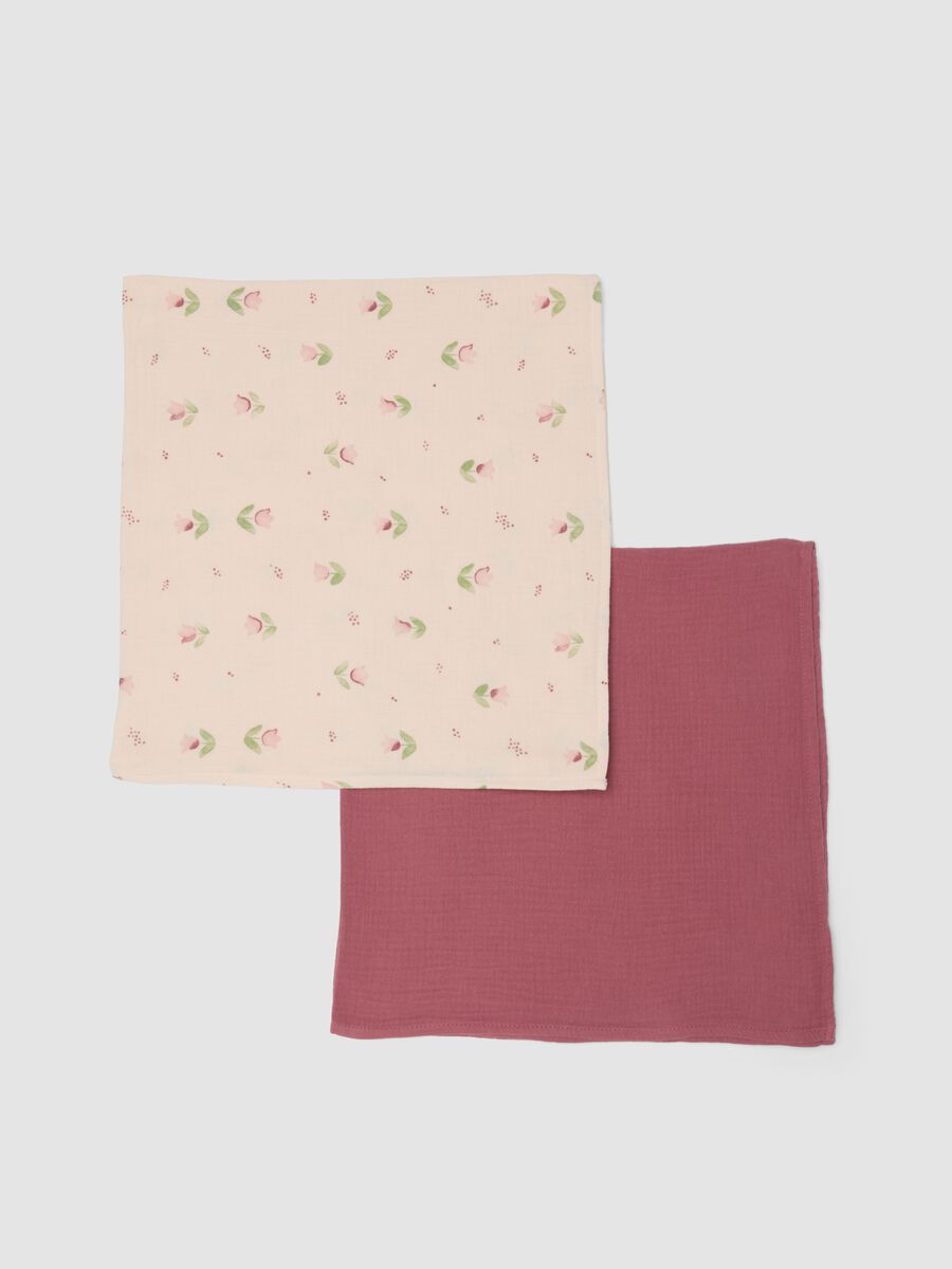 2-pack pink pure cotton baby girl blankets_0