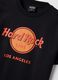 Black pure cotton regular fit t-shirt with Hard Rock Cafe logo_5