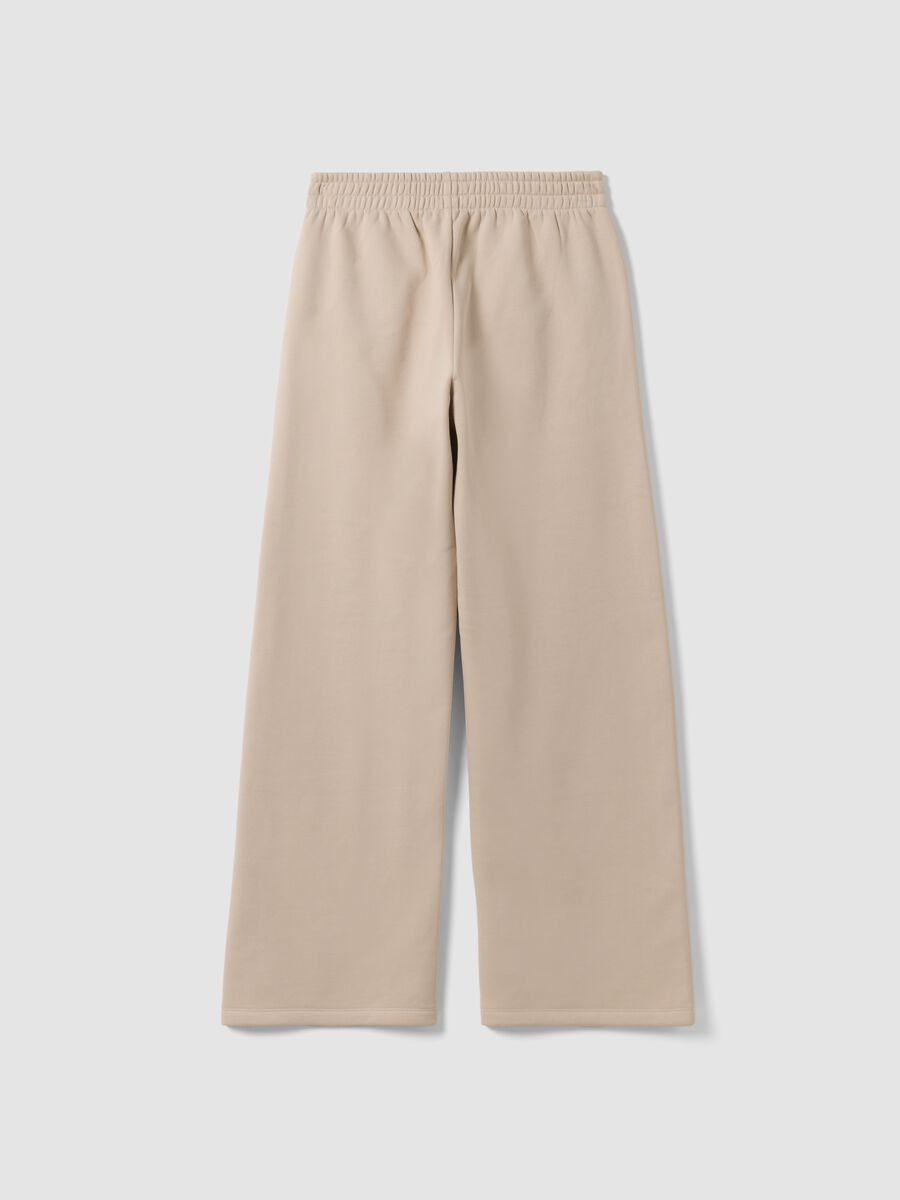 White cotton-blend straight-fit joggers_2