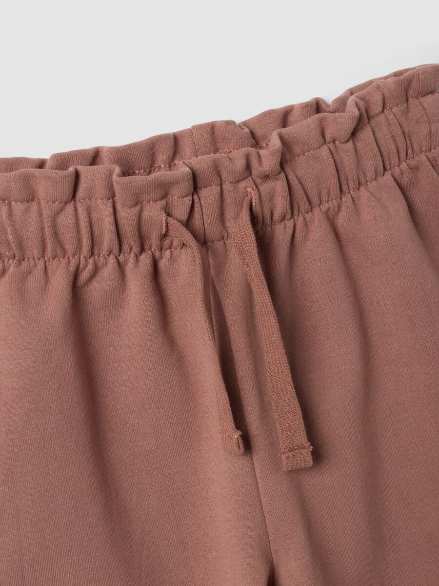 Beige and brown organic cotton-blend set with Bambi print_3