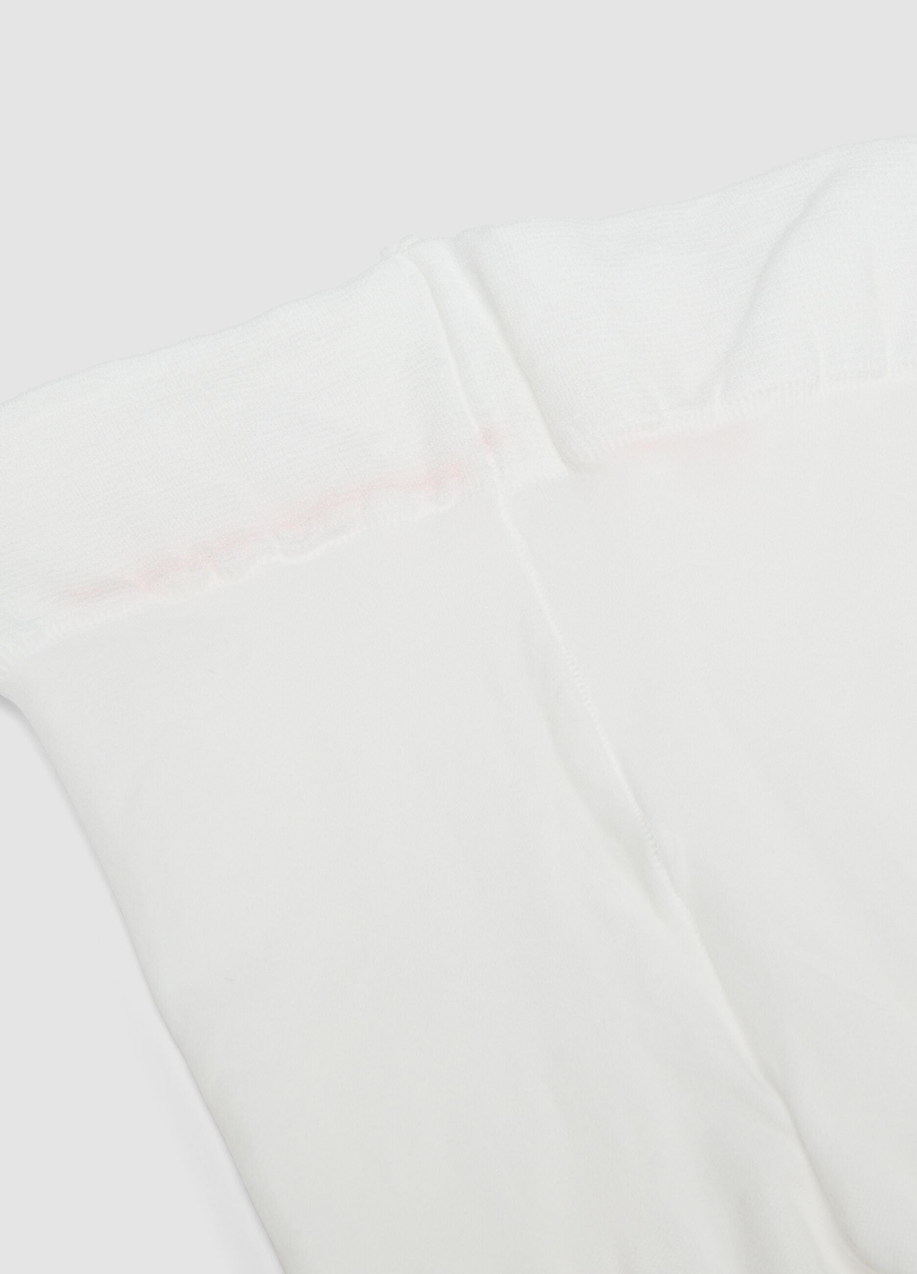 Collant bianchi in tessuto elasticizzato