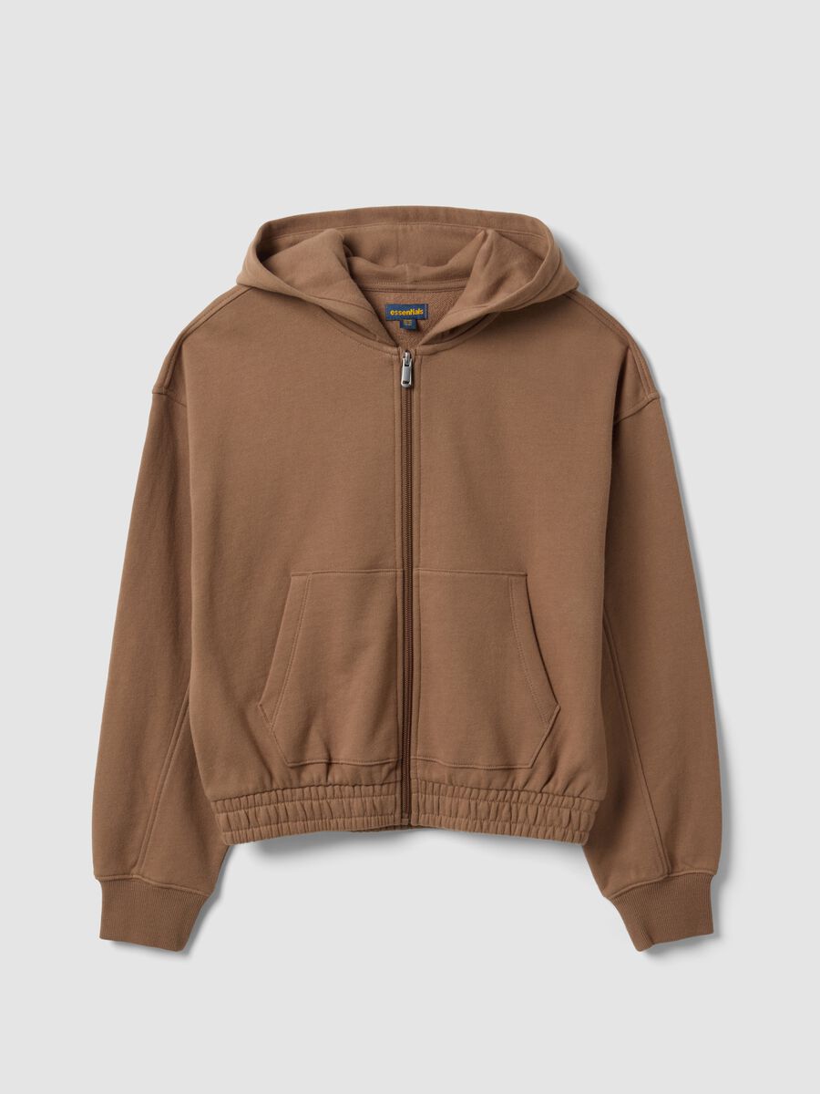 Brown organic cotton hoodie_4
